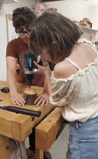 STEAM Girl Drilling