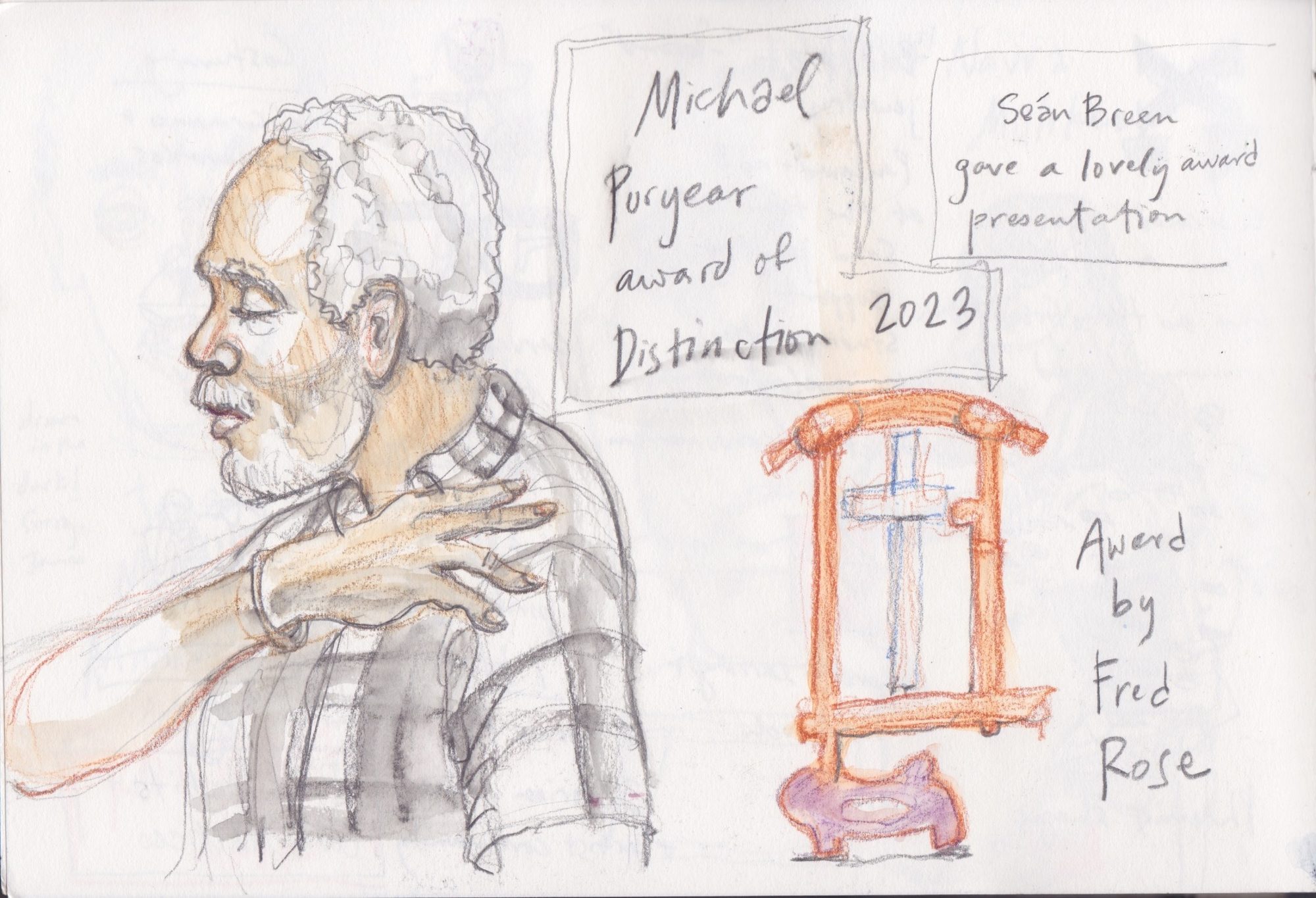 M Ichael award sketch