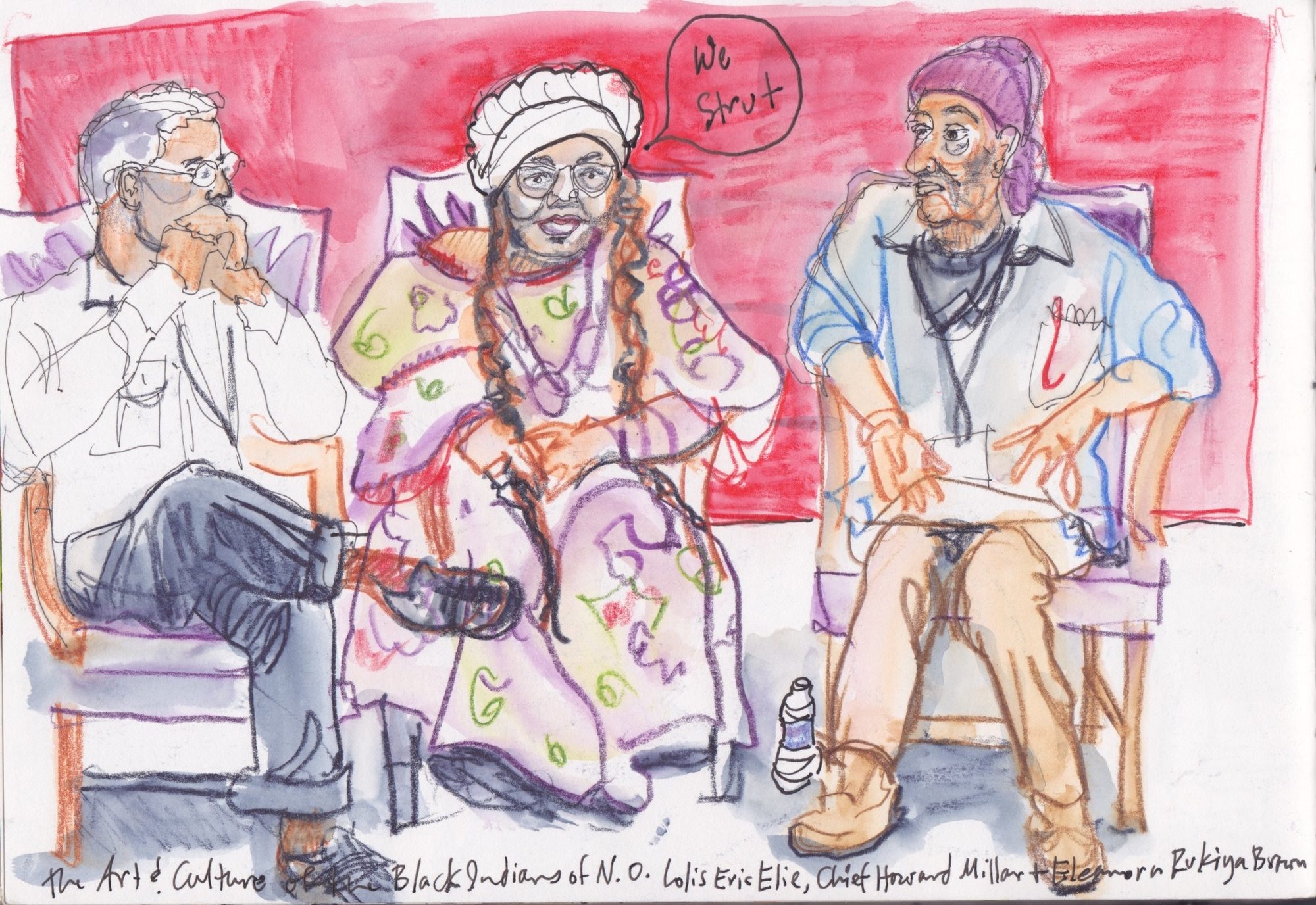 Mardi Gras Indians sketch