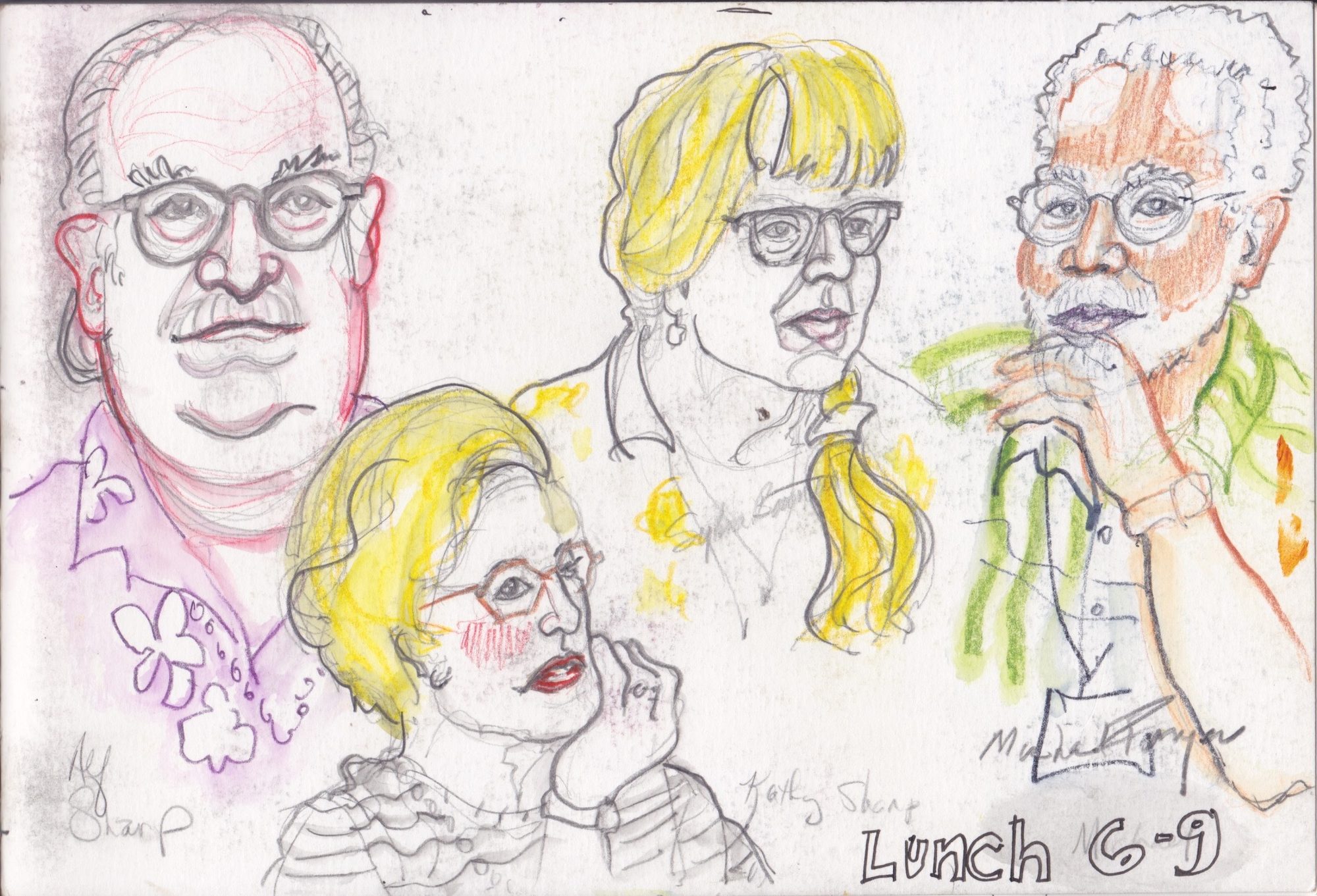 Lunch with friends sketch