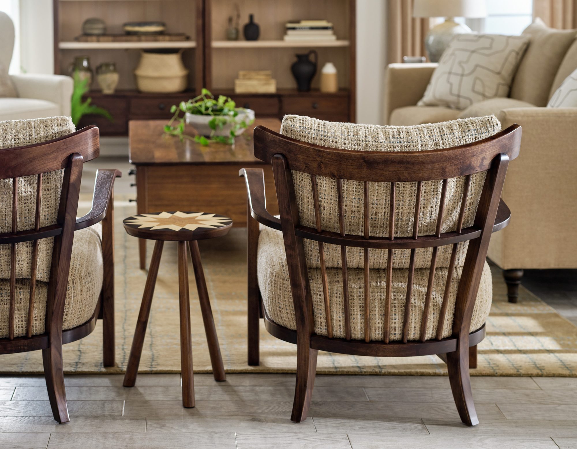 Hudson Valley Wood Frame Chair Back Lifestyle