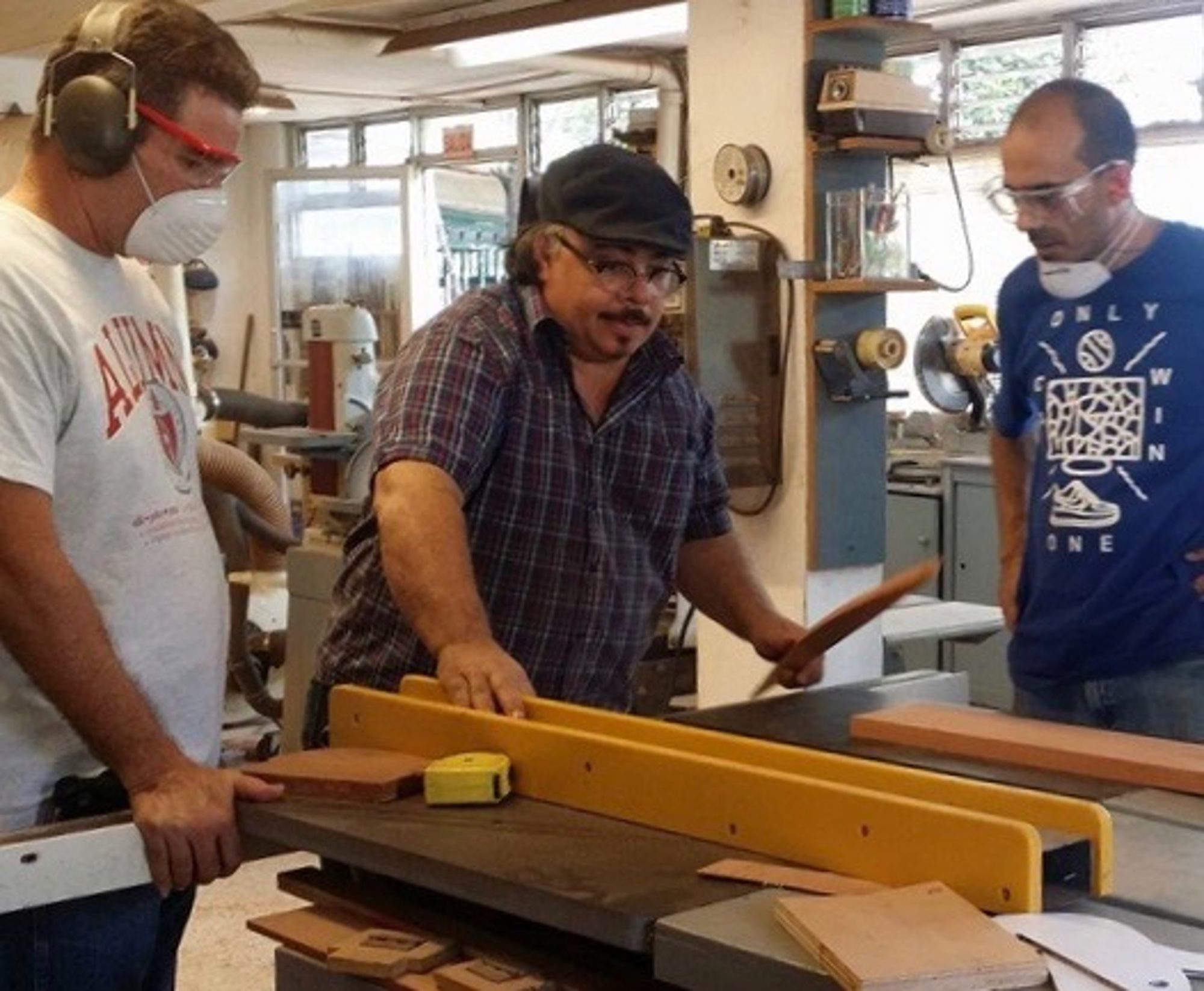 Rene Tablesaw w students