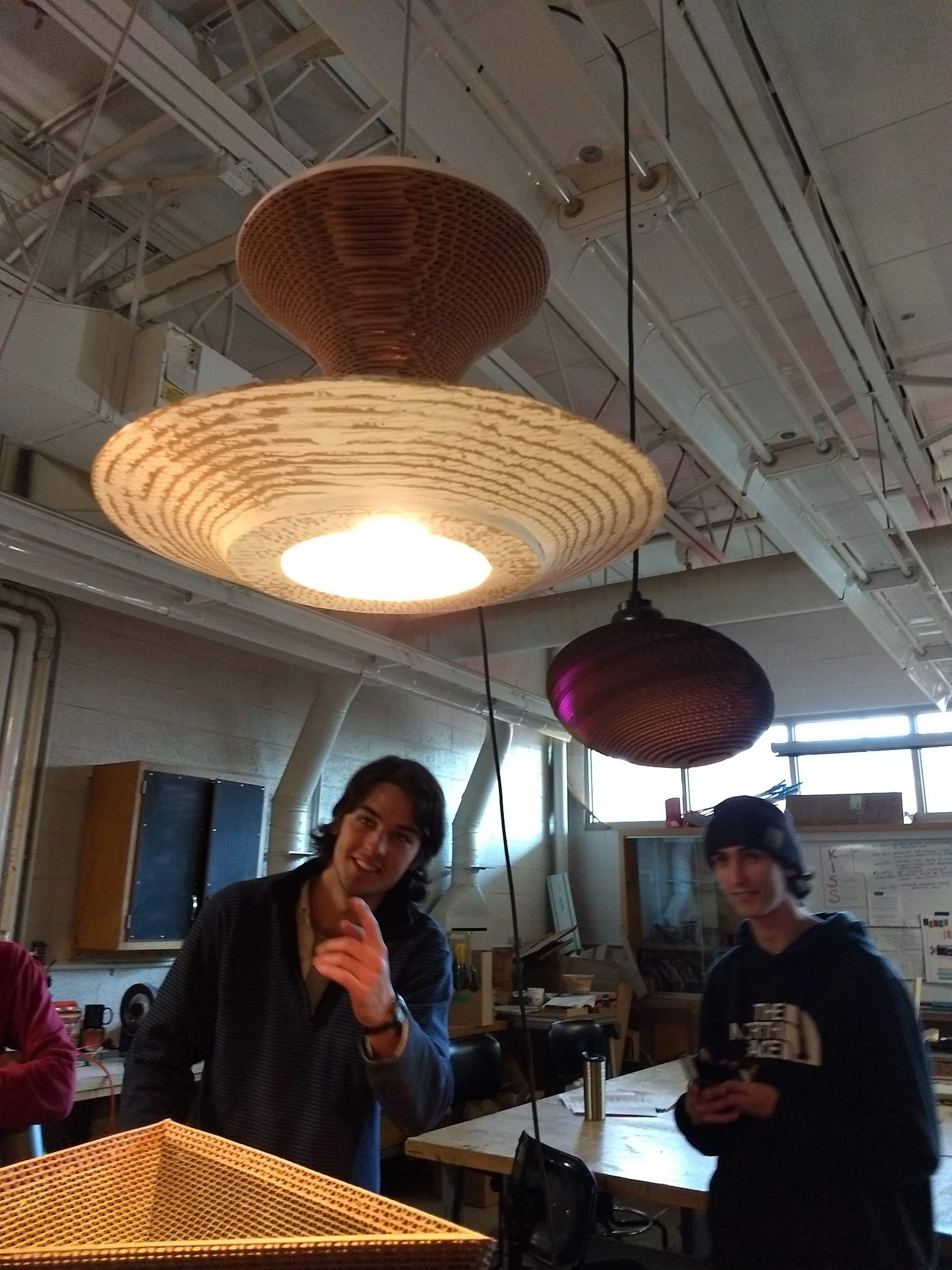 NMU Corrugated Cardboard Lamp Critique