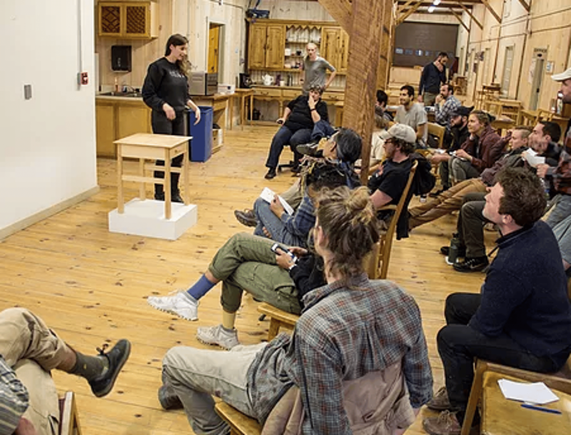 Vermont Woodworking School Group Discussion