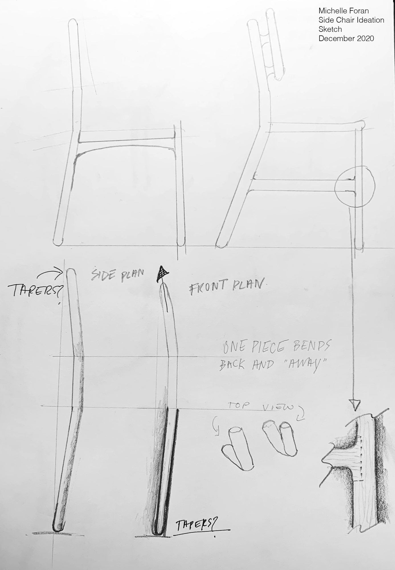 Foran Side Chair Ideation Sketch 6