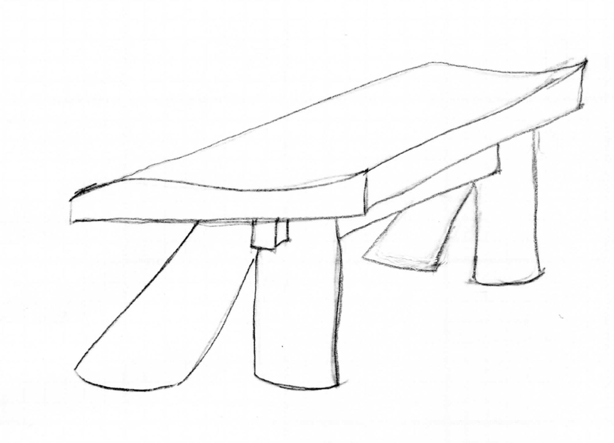 Michael Puryear Sketch for Bench