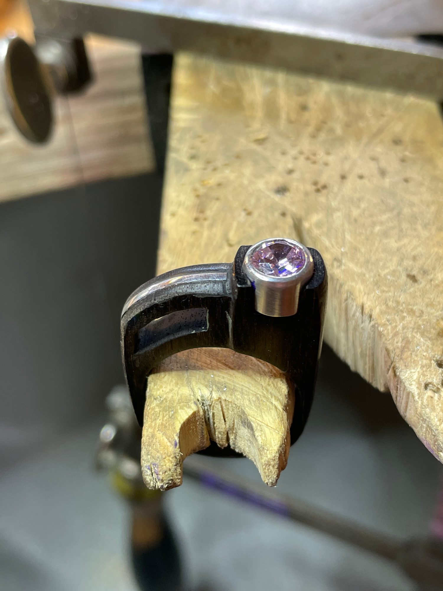 Emma Ebony CZ Ring