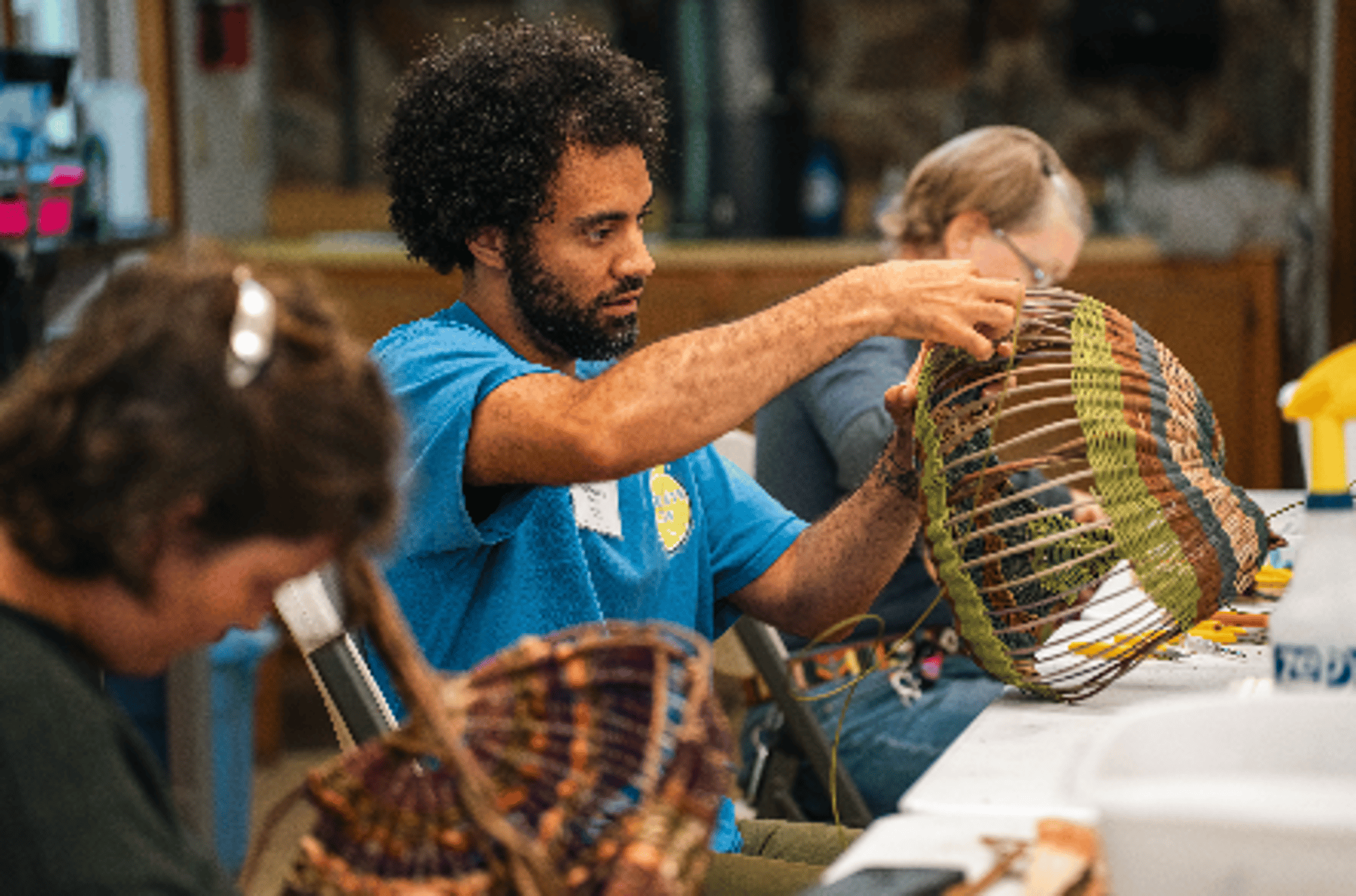 Ghermayn working on Basket in JCCFS Class