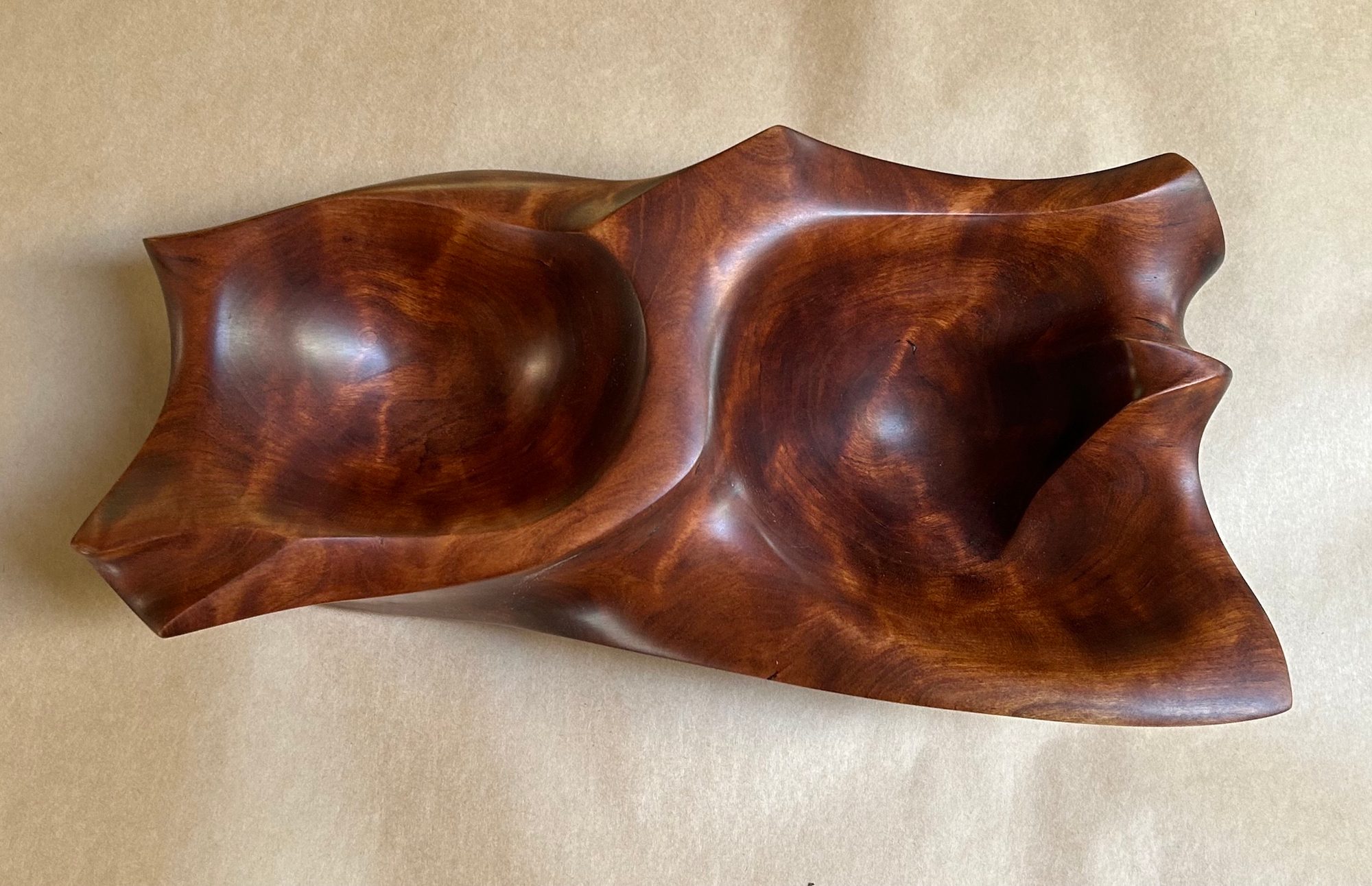 Alphonse Mattia Carved Cherry Bowl circa 1967