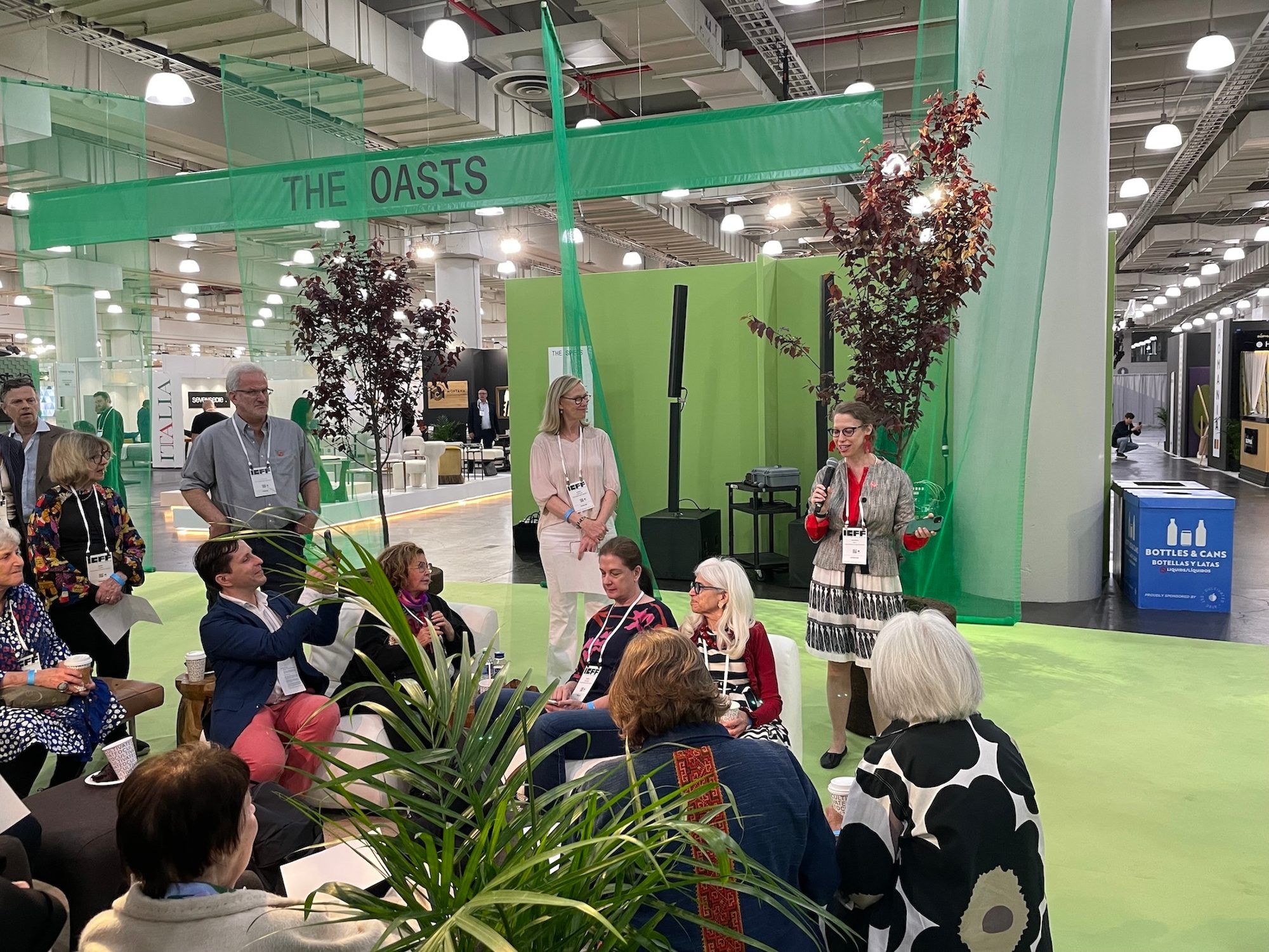 Kathryn Hall Talking to Group at ICFF