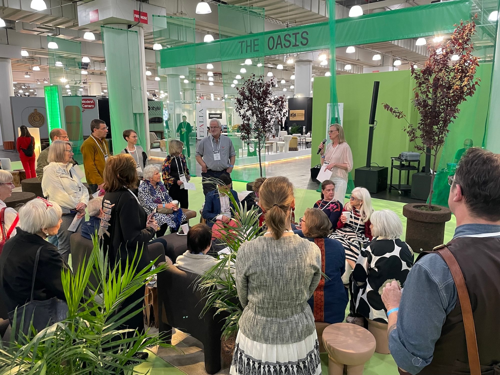 Monica Hampton Talking to Group at ICFF