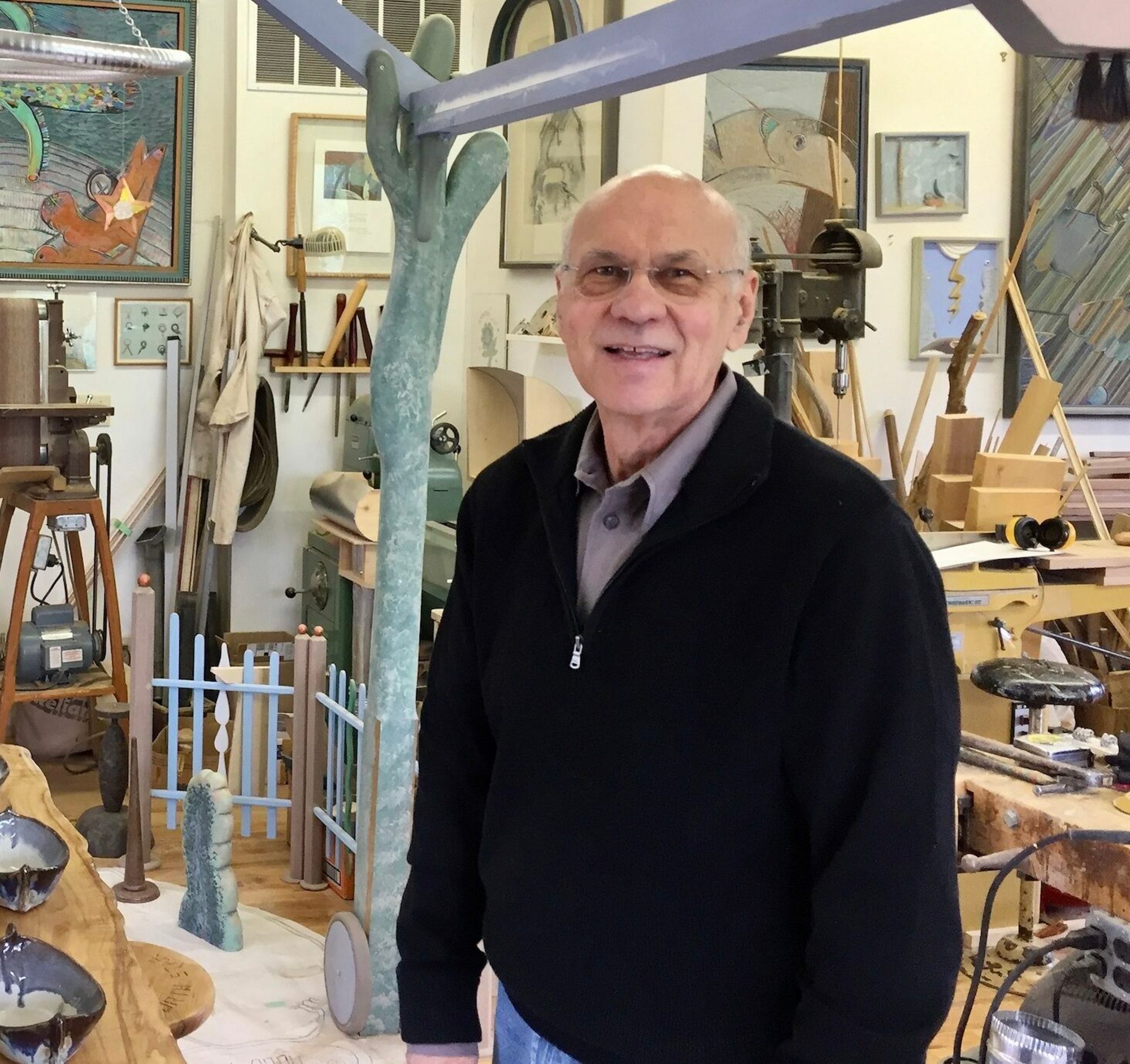 Tommy Simpson in the studio