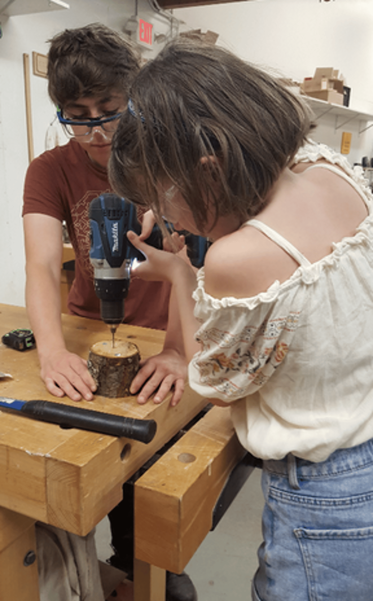 STEAM Girl Drilling
