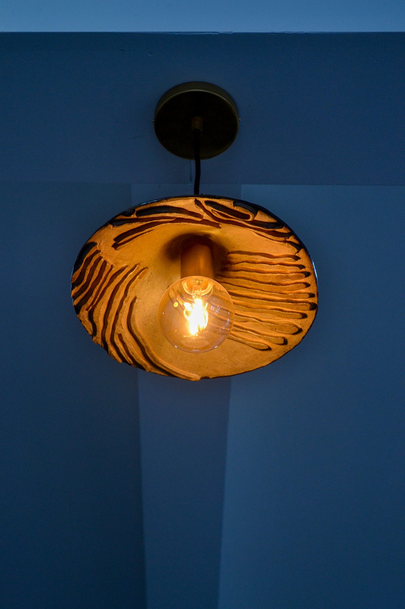 Traces of What Was Woodfired Pendant Lamp
