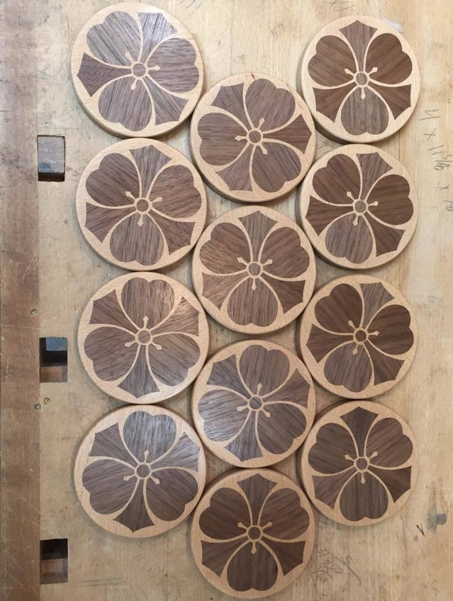 Wood Sorrel Kamon Coasters (2)