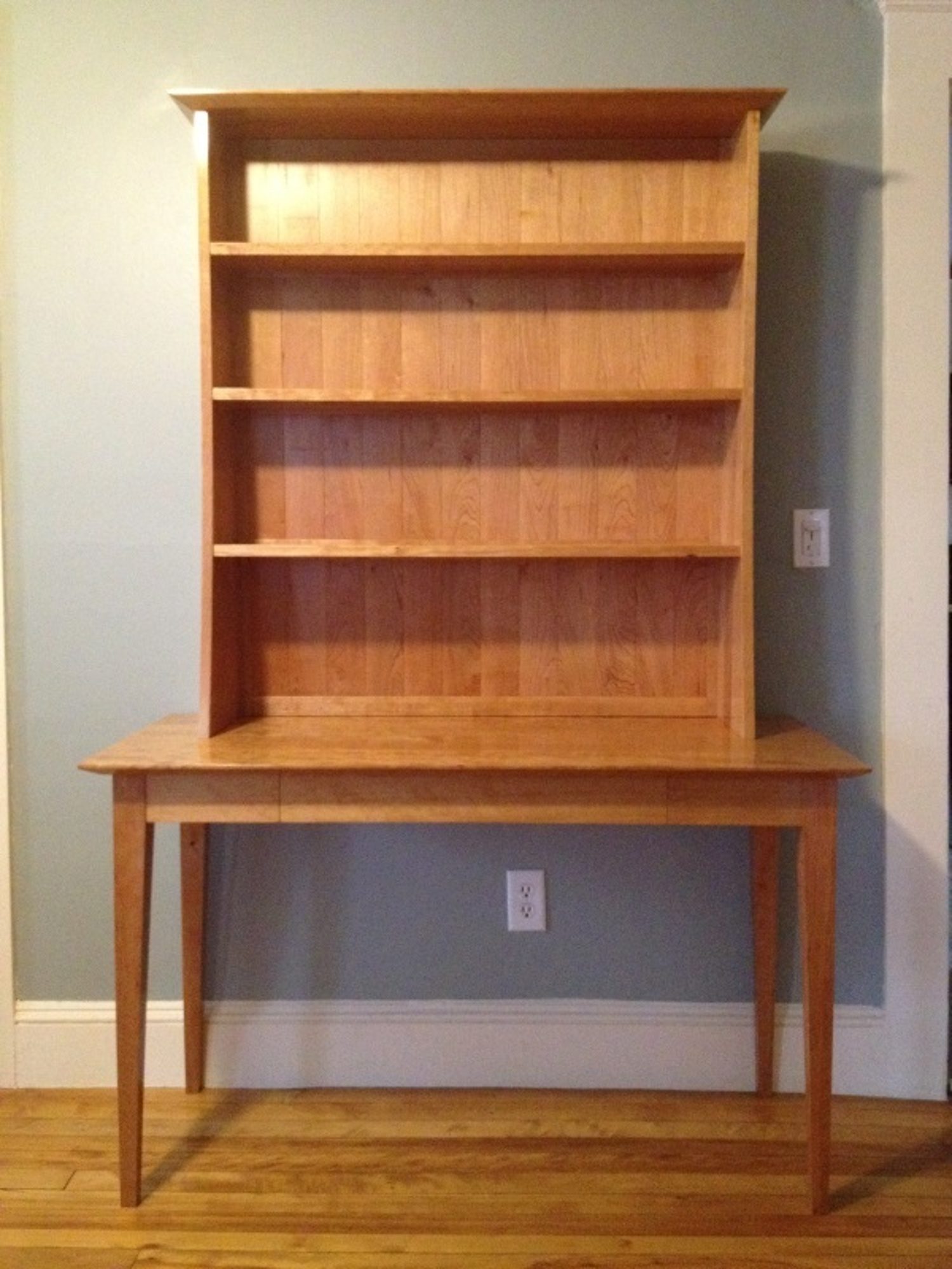 Desk with Tall Shelves