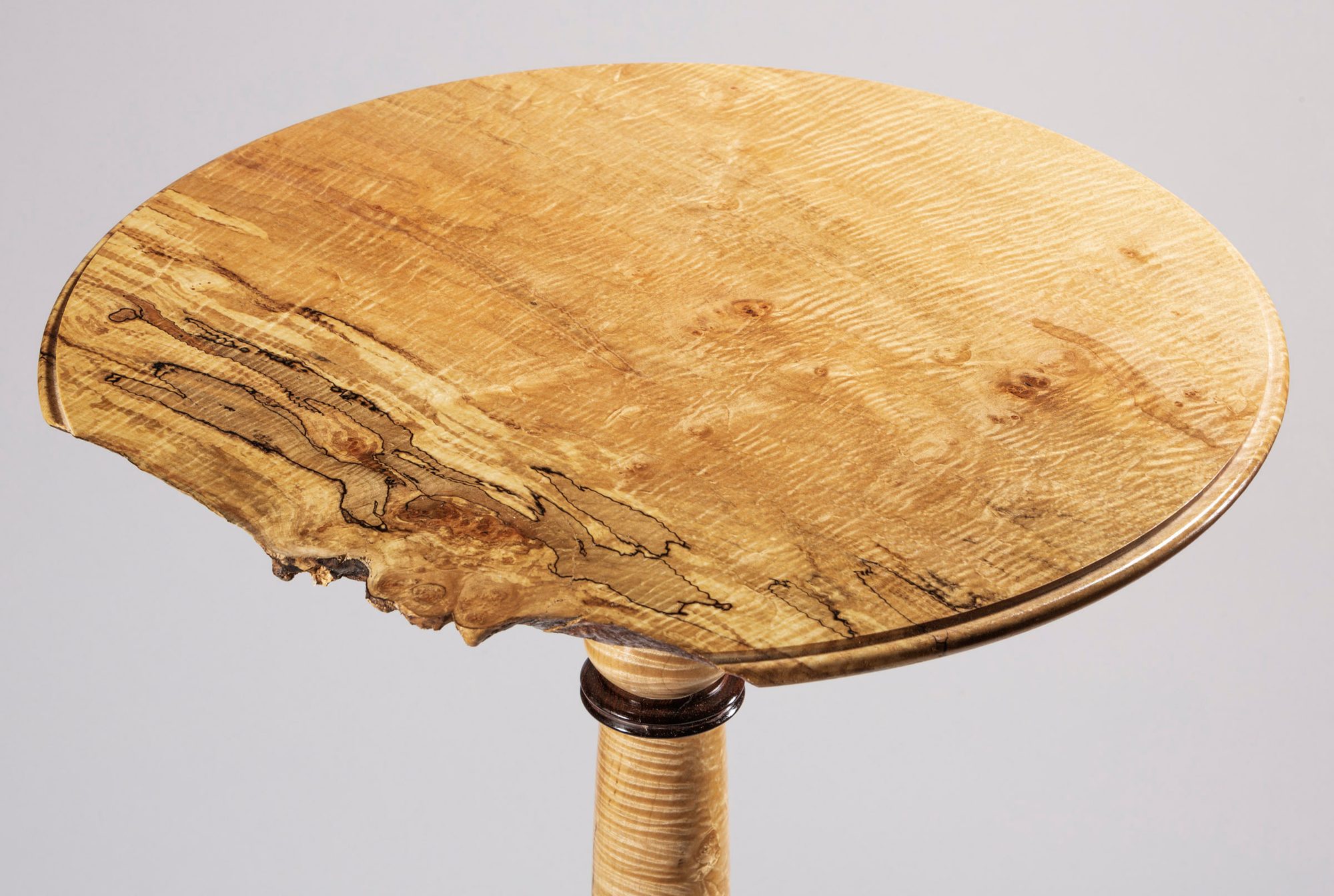 Silver maple candlestick table