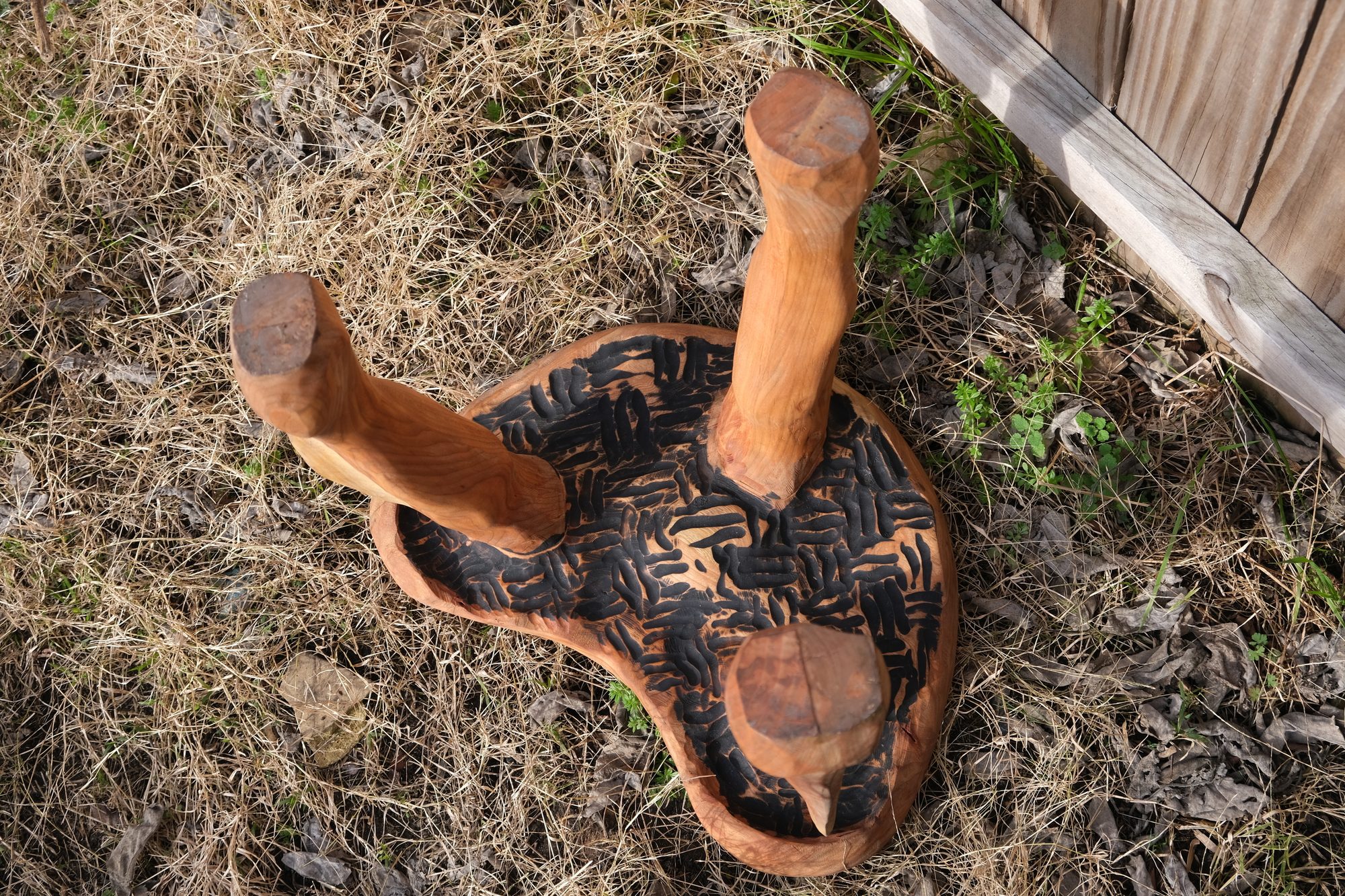 Anansi stool under detail