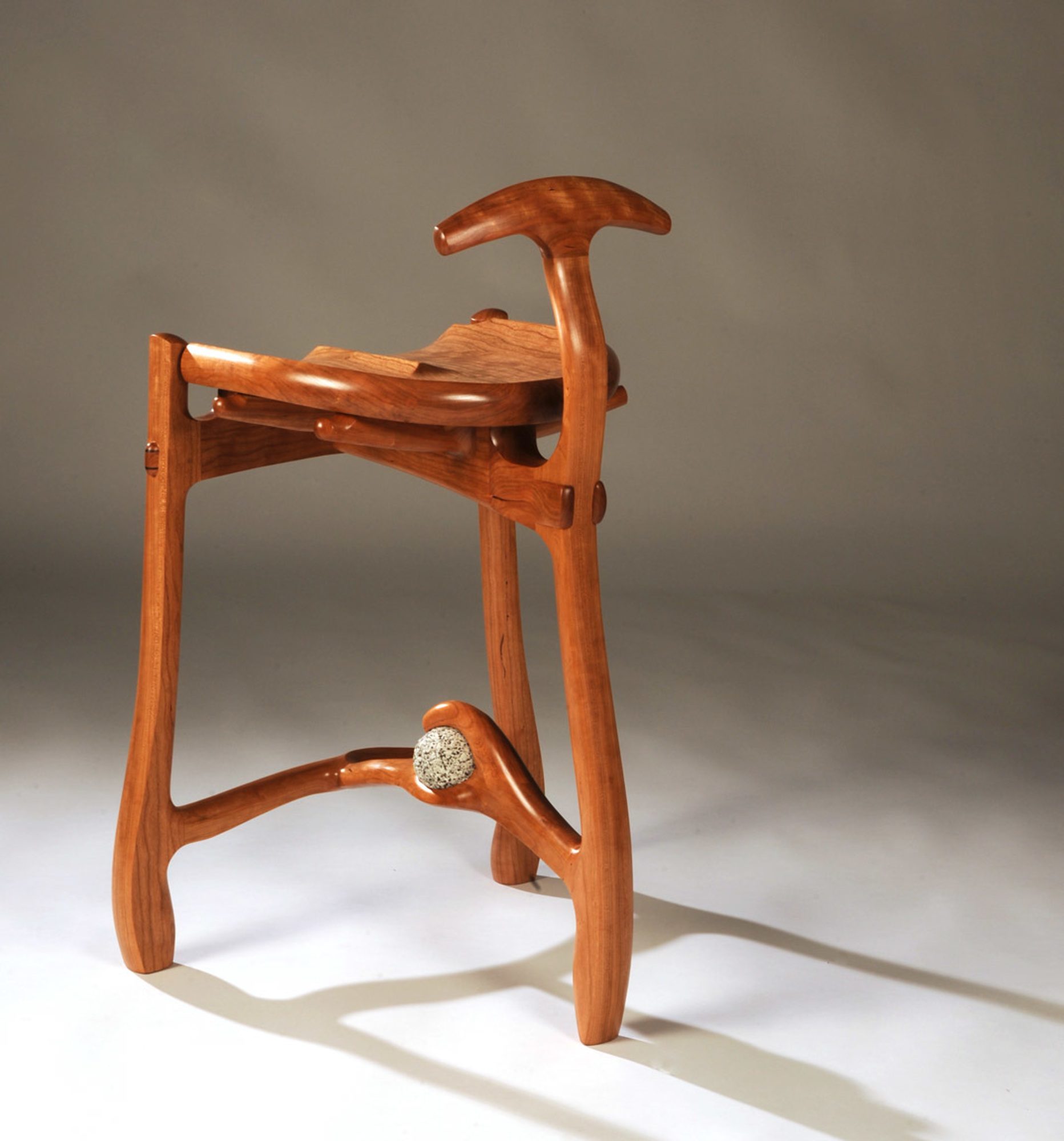 Cherry 3 legged stool