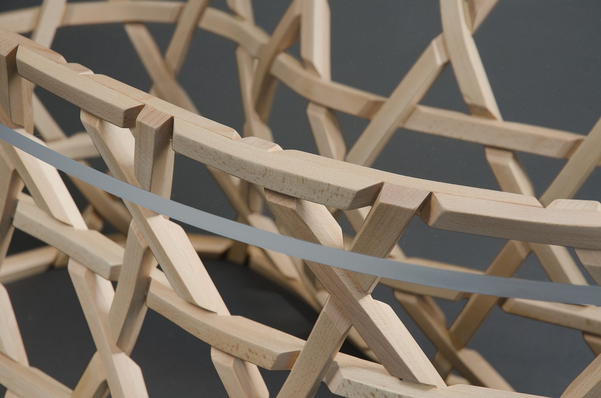 Kagome Woven Wood Table