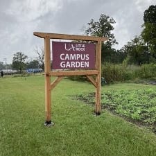 UA Little Rock timberframe sign