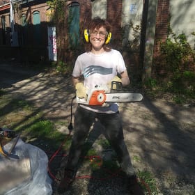 Leah and Chainsaw small