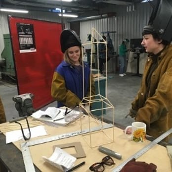 UA Little Rock WCAD students welding