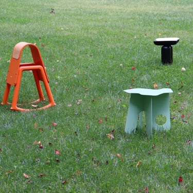 Norman Teague Stools Outside