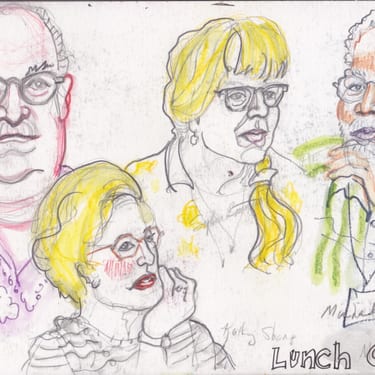 Lunch with friends sketch