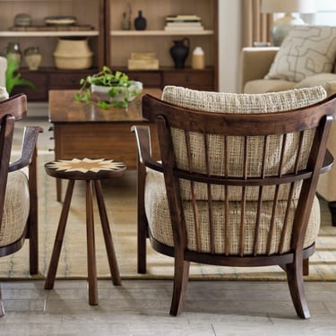 Hudson Valley Wood Frame Chair Back Lifestyle