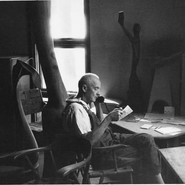 Wharton Esherick in his Studio
