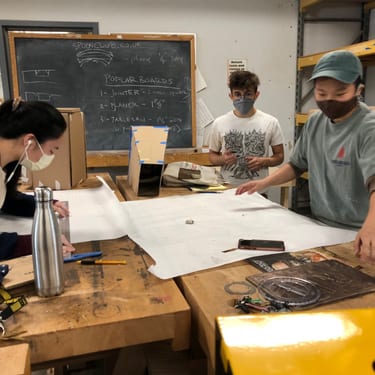 VCU Students in Wood Studio