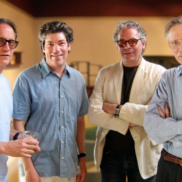 James, Andy, Tim, and Jere at Pritam & Eames Opening