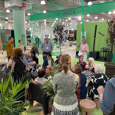Monica Hampton Talking to Group at ICFF