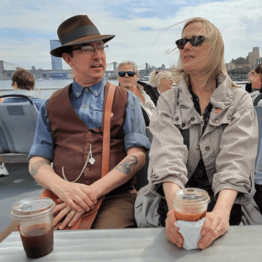 Monica Hampton and Zeke Leonard Ferry Ride to Red Hook