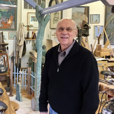 Tommy Simpson in the studio