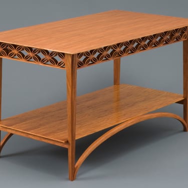 Close Table with Lattice Aprons