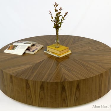 60" round walnut table