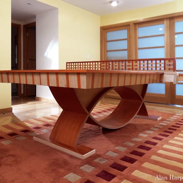 White Oak and Padauk Ping Pong Table