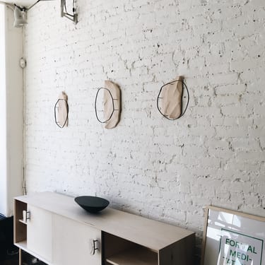 Pink Moon Credenza & Desert/Ravine/Mountain wall sculptures