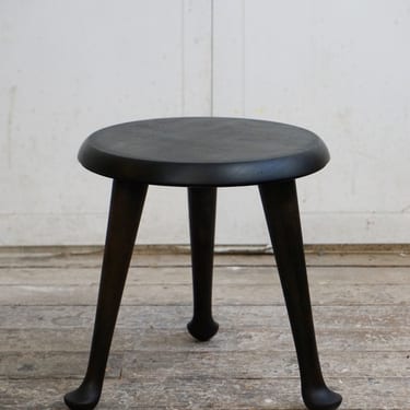 Ebonized pad foot child's stool