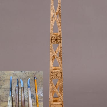 Flax Distaft carved for my wife Susan