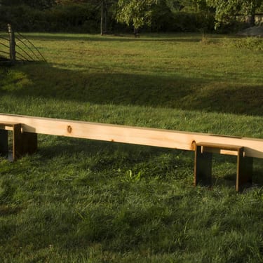 OUTDOOR HITCHING POST BENCH
