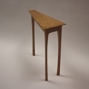 Triangular Cherry Side Table