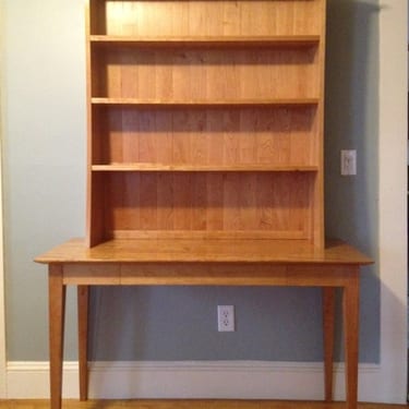 Desk with Tall Shelves
