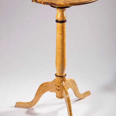 Silver maple candlestick table