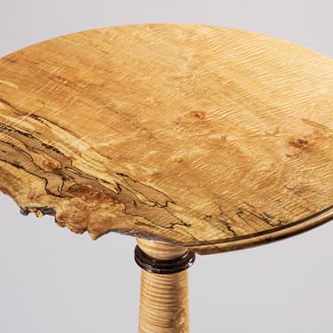 Silver maple candlestick table