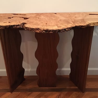 Maple Burl Wall Table (50" x 19" x 35')