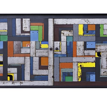 Two Door Housetop Quilt Cupboard