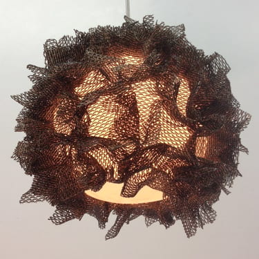 Puff pendant light in gold mesh, 2013